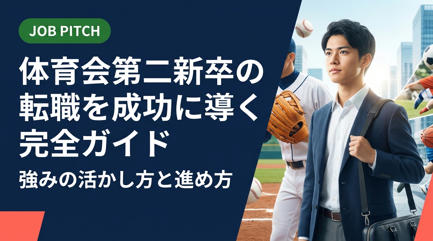 体育会出身の第二新卒が転職を成功させるためのステップを徹底解説。競技経験で培った強みの言語化から求人選びの基準、面接対策まで実務的に紹介。JOB PITCHが伴走します。