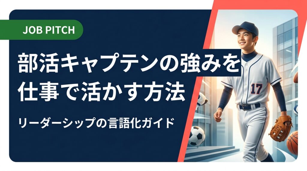 部活でキャプテンを務めた経験を仕事の強みに変えるための言語化ガイド。自己PR例文・面接での伝え方・向いている職種まで具体的に解説。セカンドキャリア相談も無料受付中。