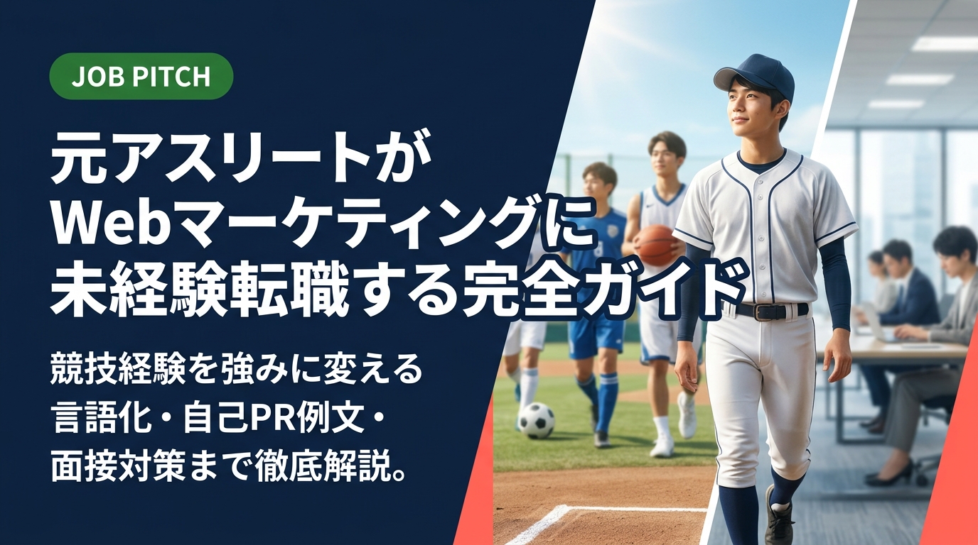 競技経験をWebマーケの強みに言語化する方法を徹底解説。具体的な職種・自己PR例文・面接対策まで、元アスリートの転職を現場目線でサポートします。