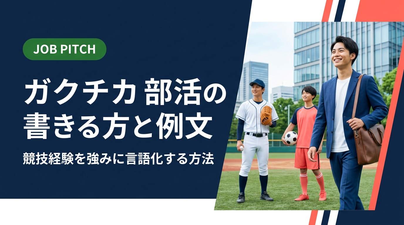 部活のガクチカをどう書けばいい？体力自慢で終わらせず、競技経験を仕事の強みへ言語化する書き方・例文・面接での伝え方を具体的に解説します。