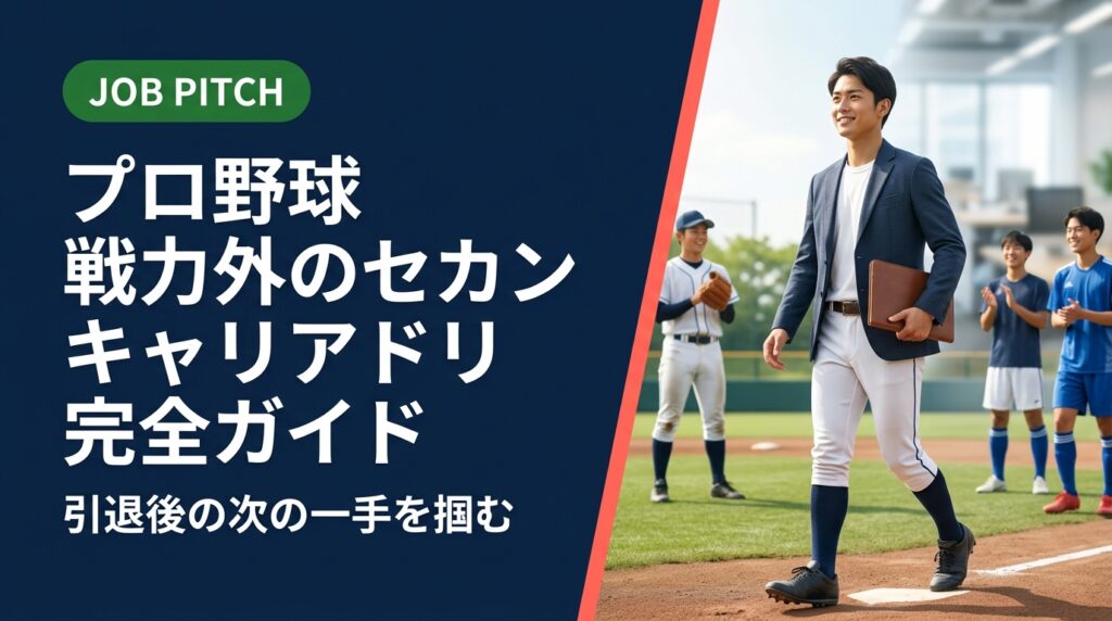 プロ野球で戦力外になった選手が知っておくべきセカンドキャリアの選択肢・準備・転職の進め方を実務的に解説。独立リーグ引退の当事者が立ち上げたJOB PITCHが伴走します。無料相談受付中。