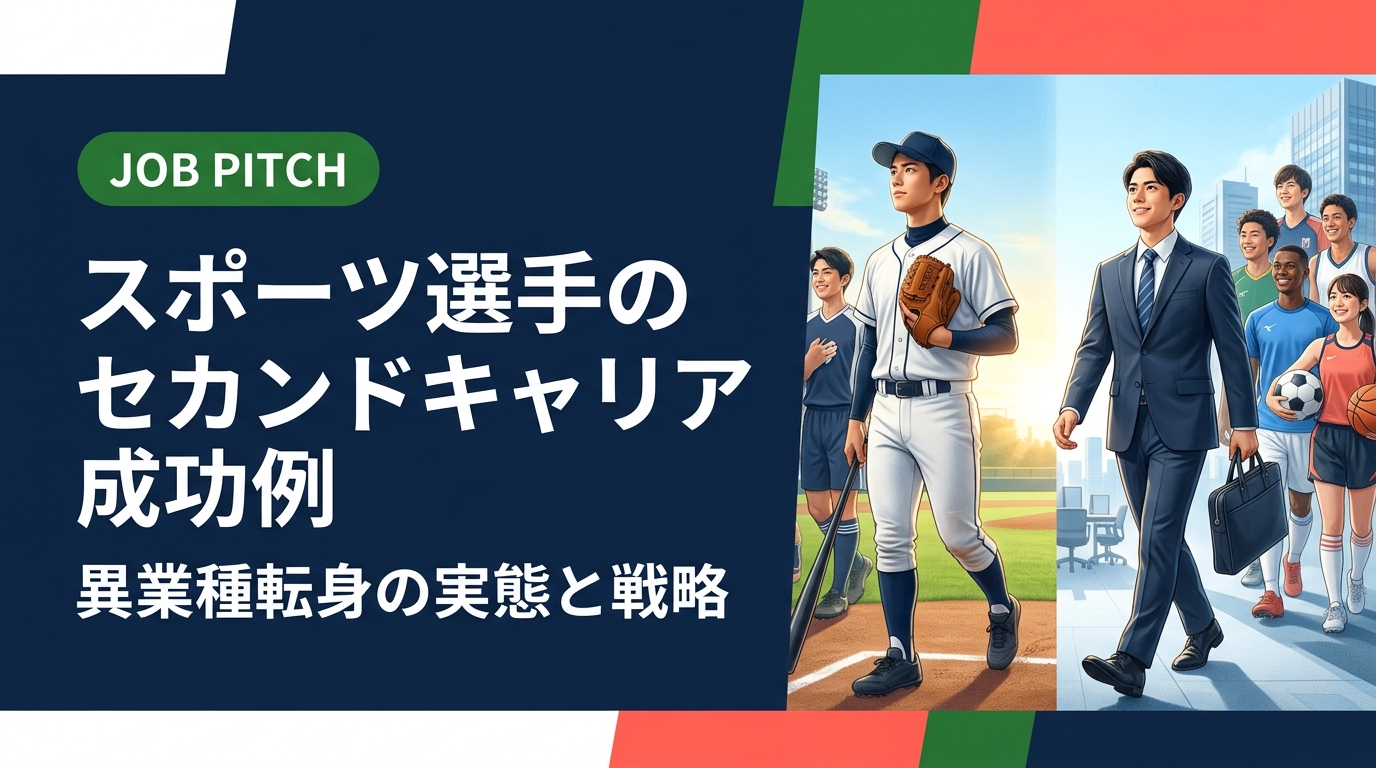 スポーツ選手のセカンドキャリア成功例を異業種へ転身した視点から徹底解説。独立リーグ・社会人野球・大学体育会出身者が実務的に使えるステップと、無料で頼れる伴走サポートを紹介します。