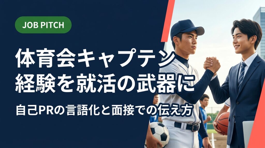 体育会でキャプテンを経験した学生向けに、競技経験を就活の自己PRへ言語化する方法を解説。職種別の具体例や面接での伝え方、陥りがちな誤解の補正まで実務的に紹介します。