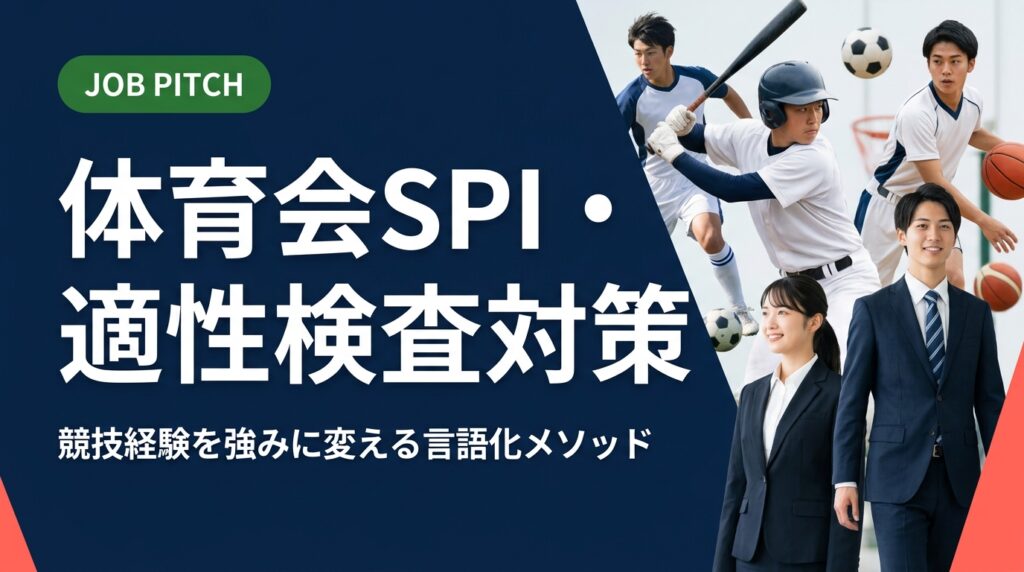 体育会学生向けにSPI・適性検査の対策と、競技経験を職種・自己PRへ言語化する方法を具体的に解説。陥りがちな誤解を補正しながら、面接での伝え方まで実践的にサポートします。
