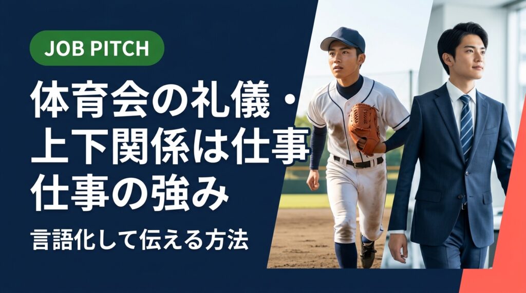体育会出身者が持つ礼儀や上下関係への適応力は、職場で確かに活きる強みです。ただ「根性があります」で終わらせず、具体的な職種・場面・自己PR例文を使って面接で正しく伝える方法を解説します。