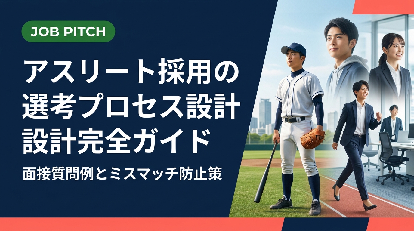 アスリート採用を成功させる選考フローの設計方法を徹底解説。スポーツ経験者のポテンシャルを引き出す面接質問例や評価軸、ミスマッチを防ぐための実践的ポイントを人事担当者向けにまとめました。