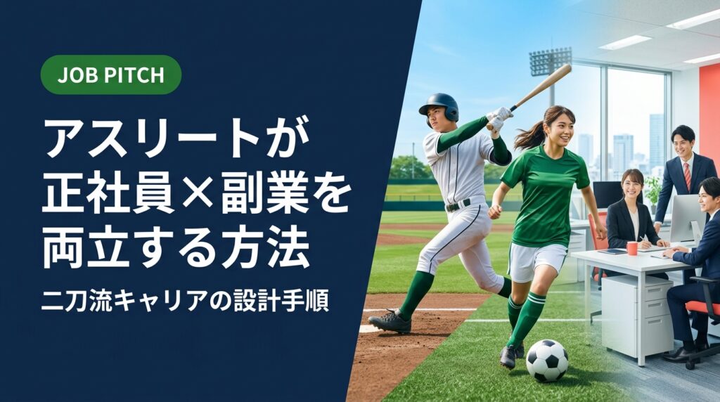引退後も競技や副業を続けたいアスリート必見。正社員と副業を両立する「二刀流」キャリアの具体的な設計手順から、副業可能な求人の探し方・交渉のコツ、企業選びのチェックポイントまで実務的に解説します。