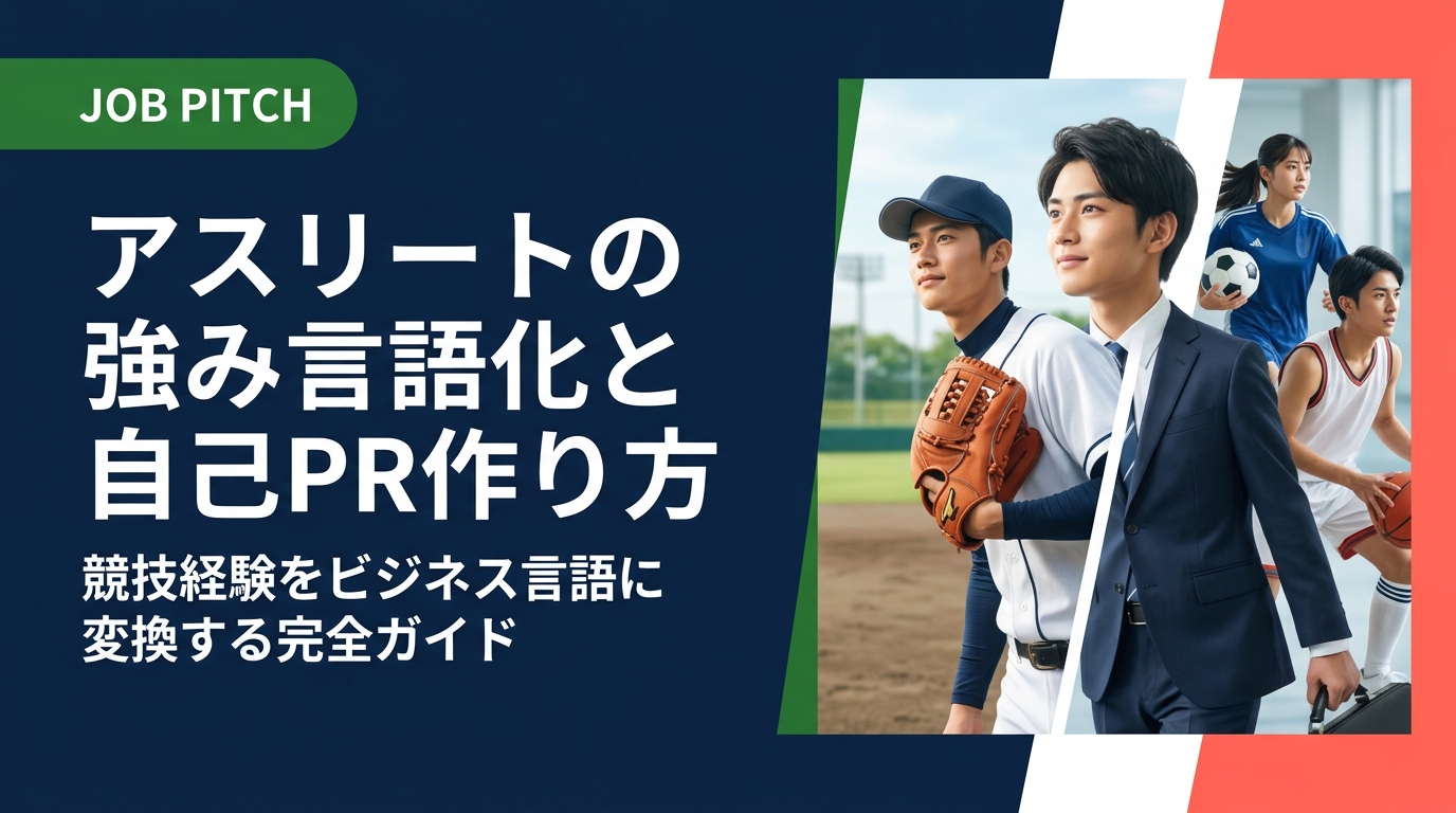 「スポーツしか書けない」と悩む体育会・元選手必見。競技経験をビジネス言語へ変換するステップと自己PRの例文テンプレートを完全解説。就活・転職活動をすぐに動かせる実務記事です。