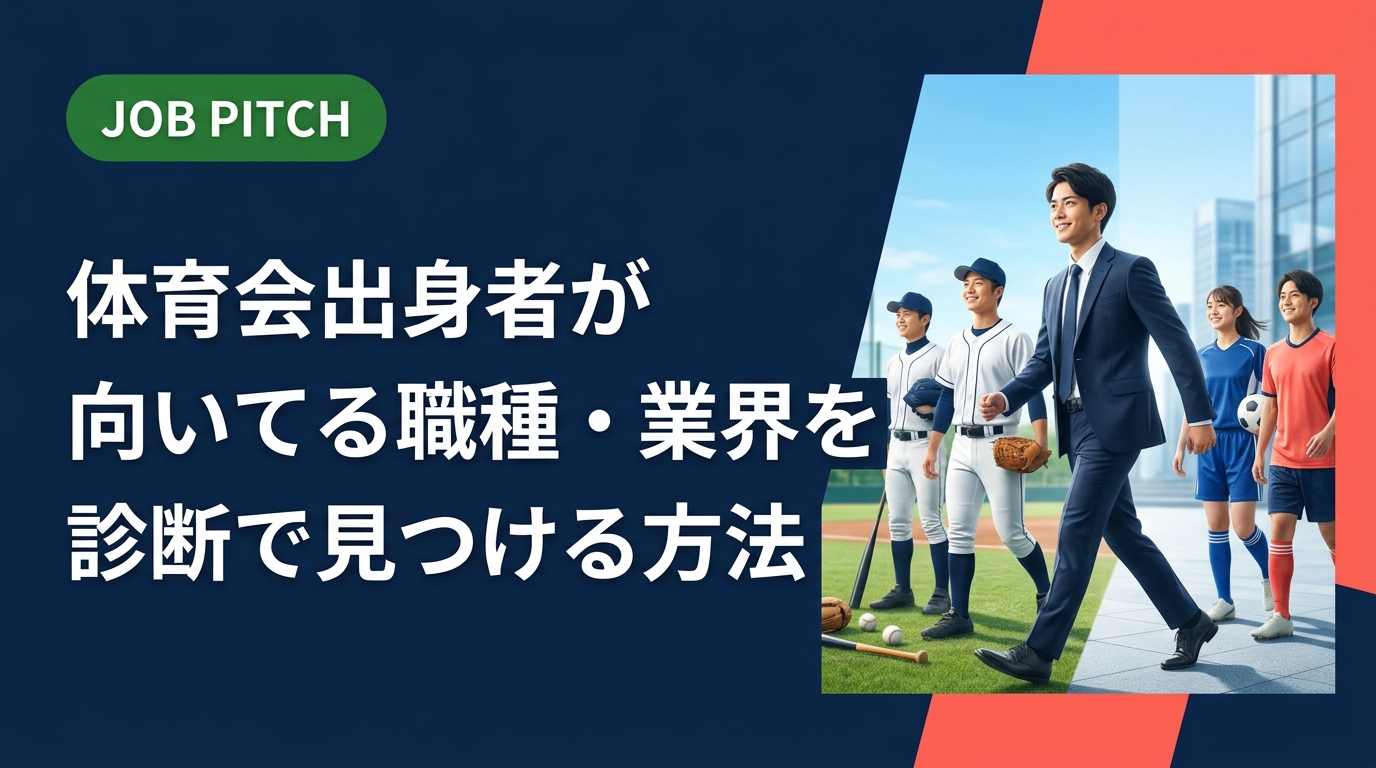 体育会出身で業界・職種選びに迷う方へ。競技特性と職種の親和性をわかりやすく整理し、チェックリスト形式の簡易診断で自分に合ったキャリアの方向性を探れる実践的ガイドです。