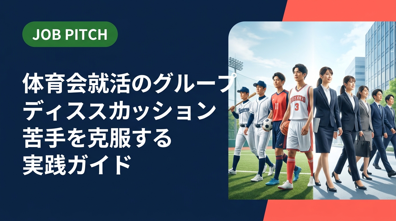 上下関係が染みついた体育会出身者がGDで苦手意識を持つ理由を解説。練習法から当日の立ち回りまでステップ形式で紹介。就活を安心して進めたい方はJOB PITCHへ。