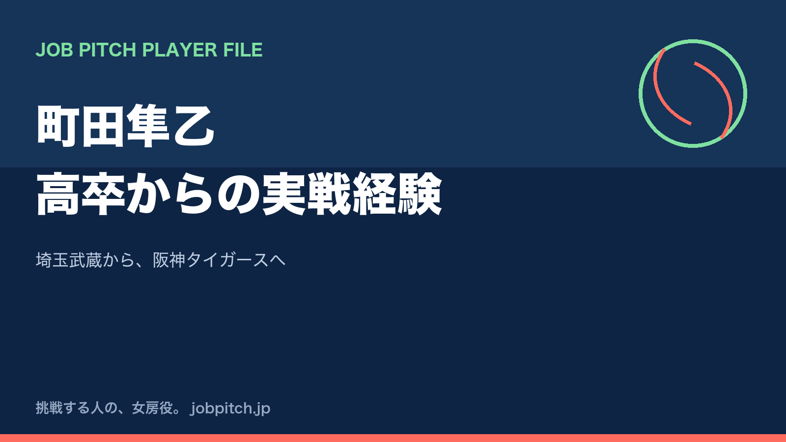 町田隼乙さんの軌跡｜高卒で埼玉武蔵ヒートベアーズへ、1年目から正捕手→阪神4位指名