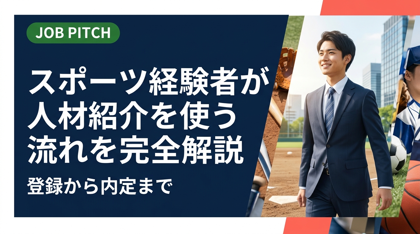 スポーツ経験者が人材紹介サービスを使う流れを、登録・面談・求人紹介・内定承諾まで段階的に解説。費用や選び方のポイントも網羅し、初めての転職・就職活動をサポートします。