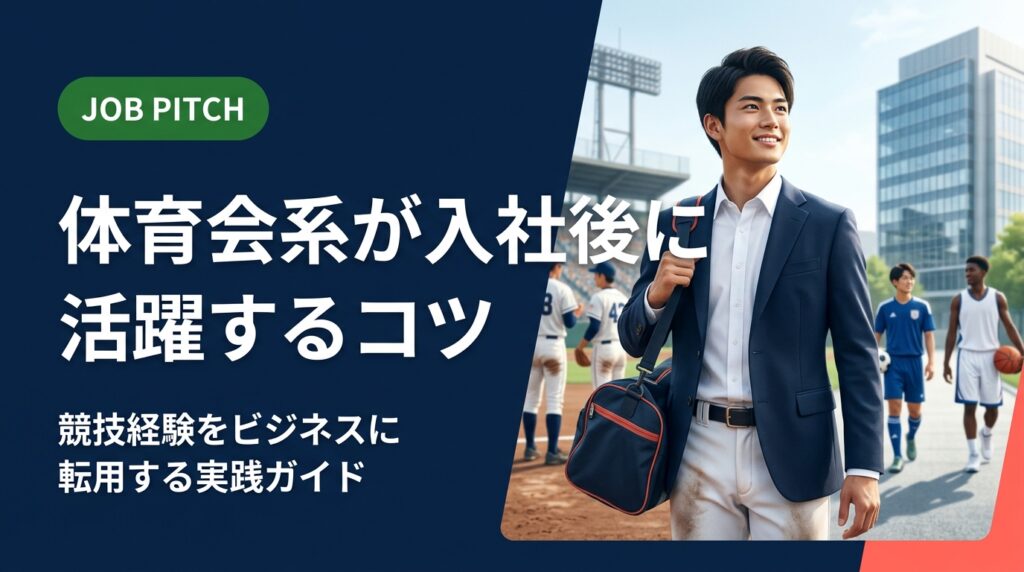 体育会系の元アスリートが入社後に活躍するための実務的なコツを解説。報連相・ビジネス文書・会議の作法など、競技で培った習慣をビジネスに転用する方法を具体的に紹介します。