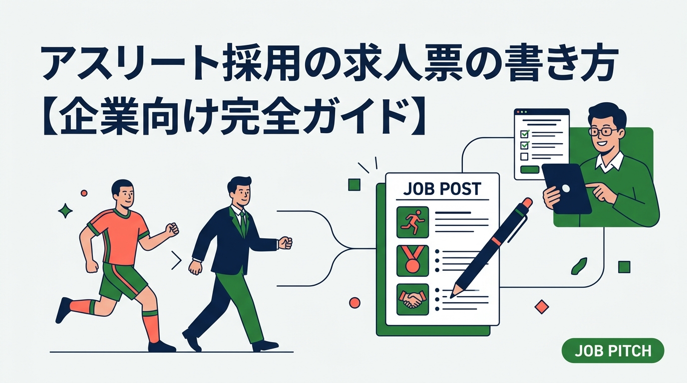 スポーツ経験者を採用したい企業向けに、アスリート採用で刺さる求人票の書き方を徹底解説。競技経験者が响く言葉・職種別のポイント・避けるべきNG表現まで実務的に紹介します。