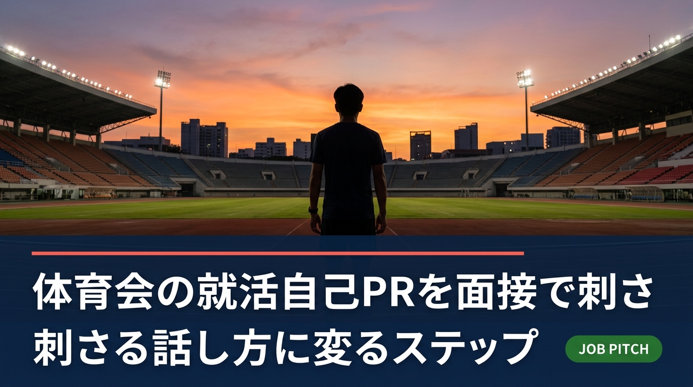 体育会出身者の就活自己PRをどう話せば面接官に刺さるか、具体的な構成・例文・練習法まで実務ベースで解説。スポーツ経験をビジネス価値に変換するコツをセカンドキャリア支援のプロが紹介します。