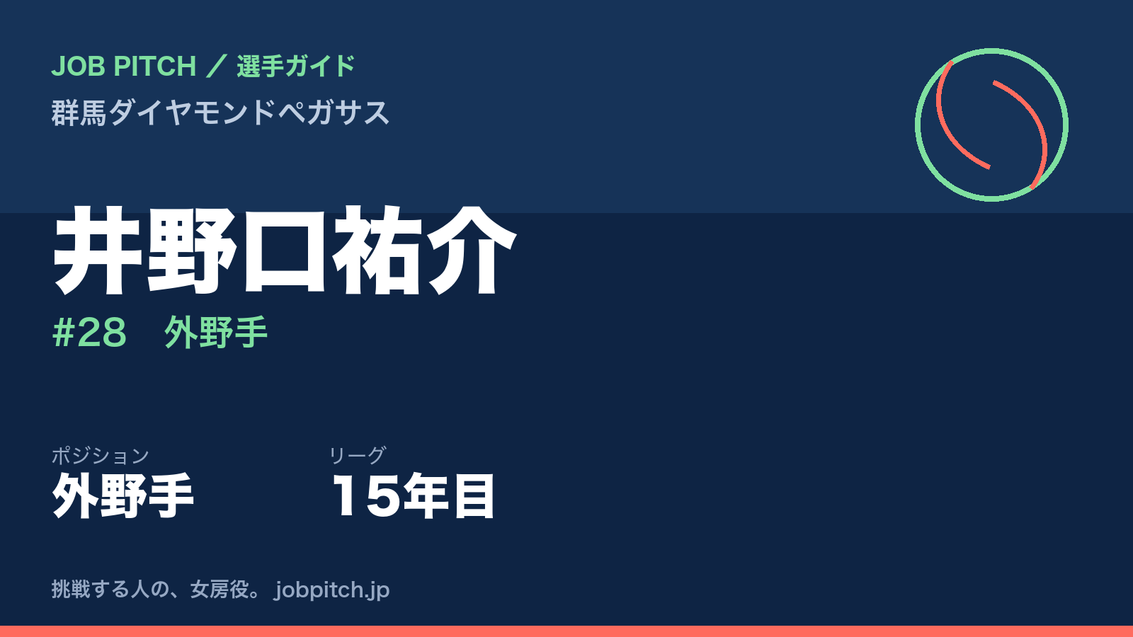 井野口祐介選手(群馬ダイヤモンドペガサス)