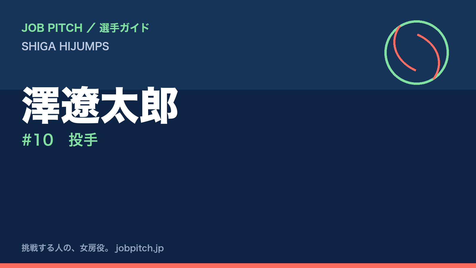 澤遼太郎（SHIGA HIJUMPS・投手）