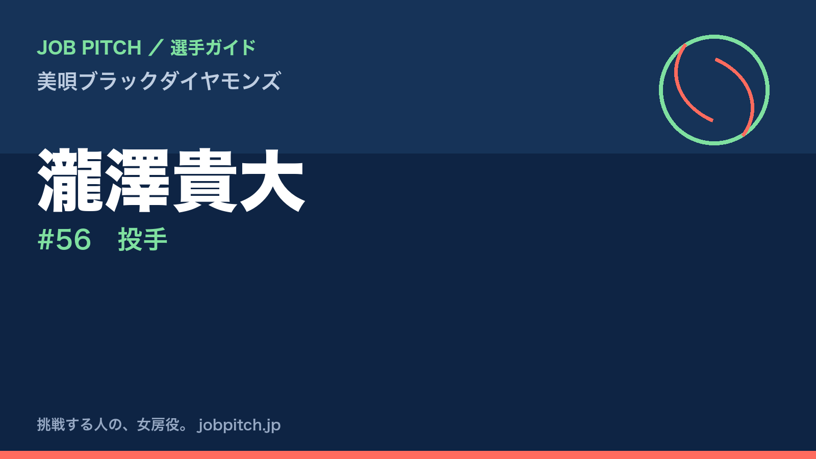 瀧澤貴大（美唄ブラックダイヤモンズ・投手）