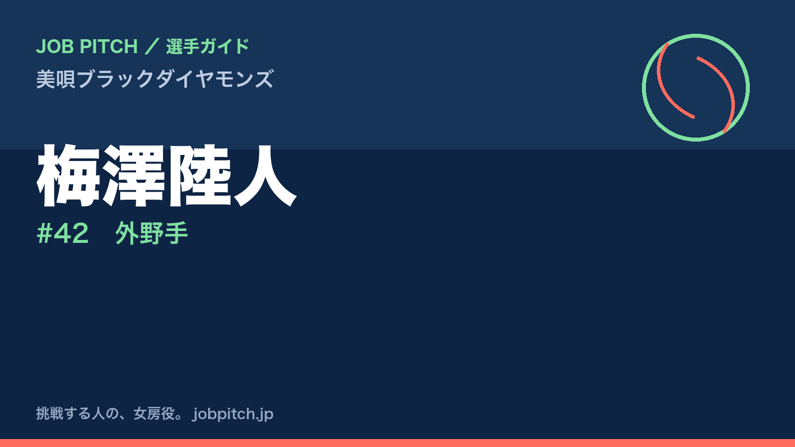 梅澤陸人（美唄ブラックダイヤモンズ・外野手）