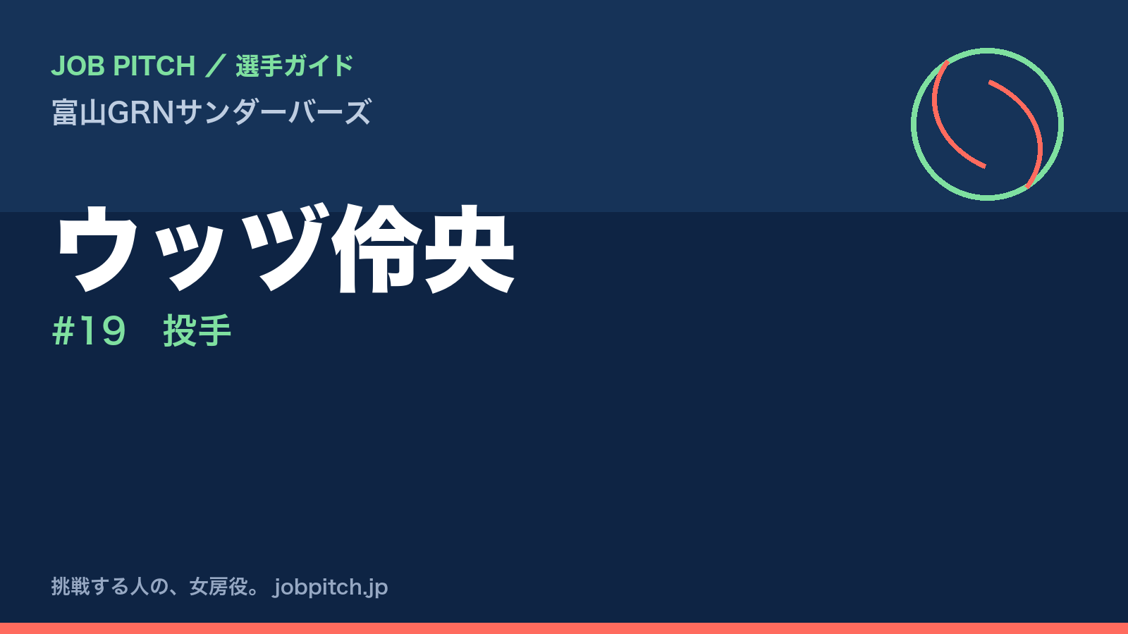 ウッヅ伶央（富山GRNサンダーバーズ・投手）