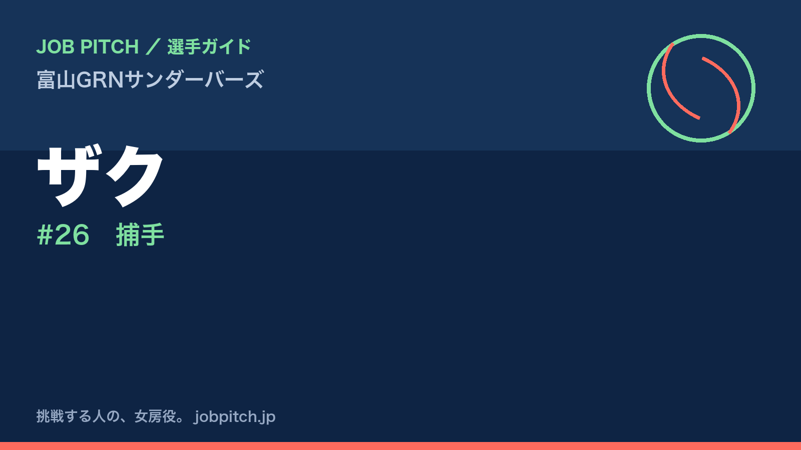ザク（富山GRNサンダーバーズ・捕手）