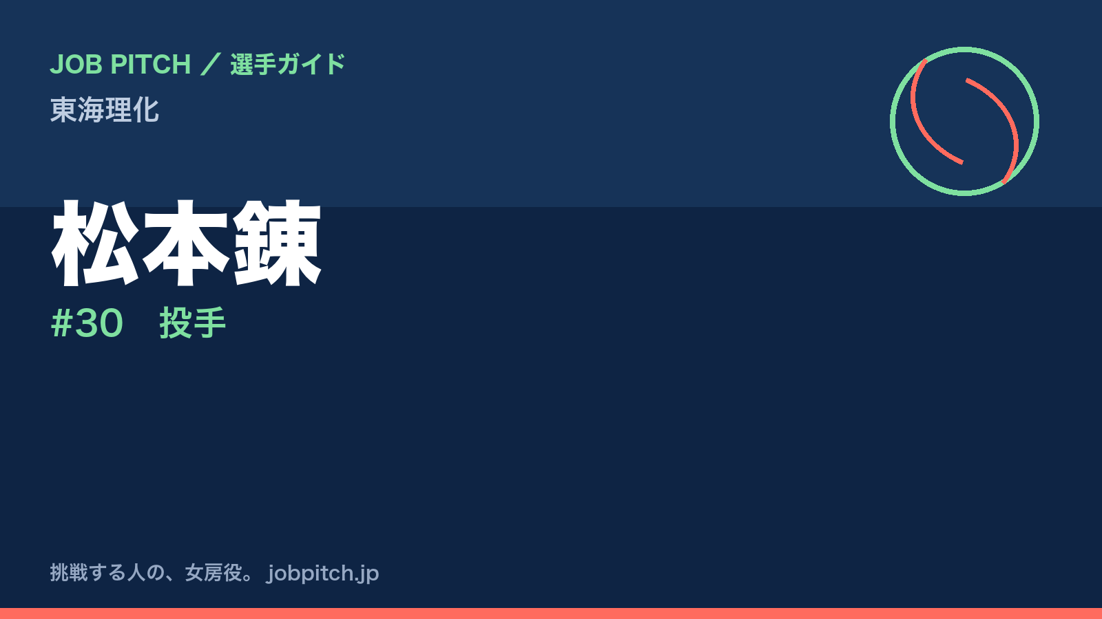 松本錬(東海理化・投手)