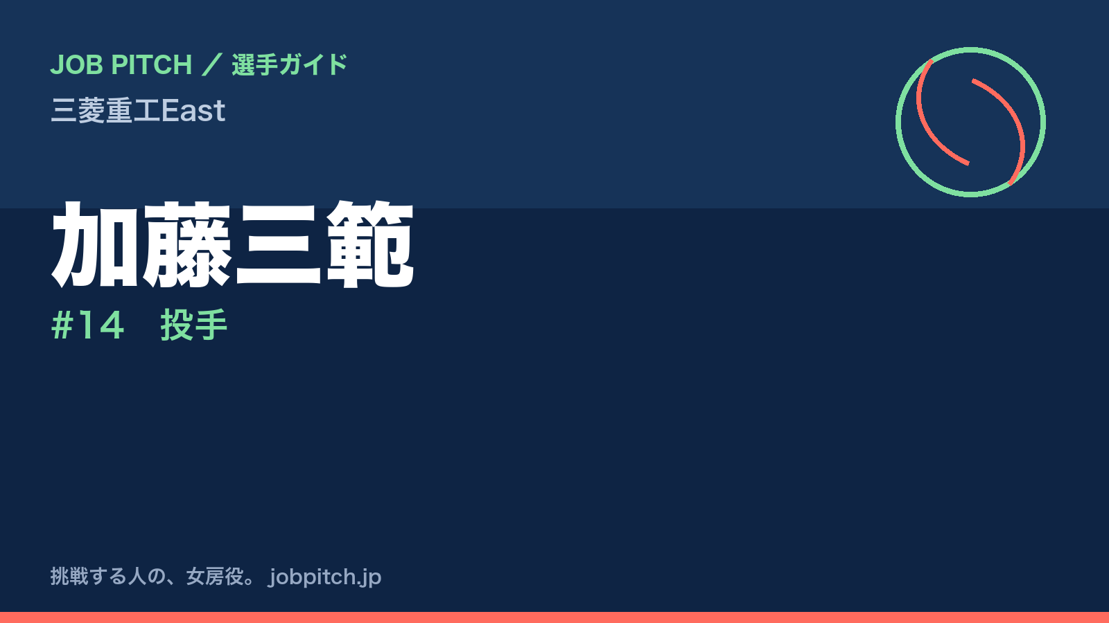 加藤三範(三菱重工East・投手)