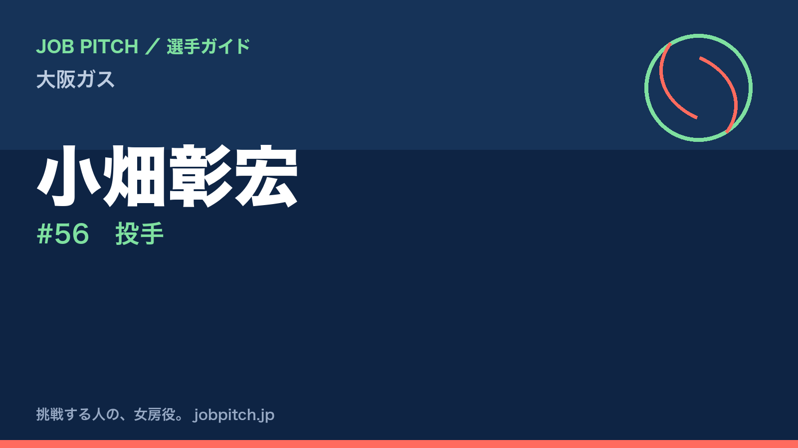小畑彰宏(大阪ガス・投手)