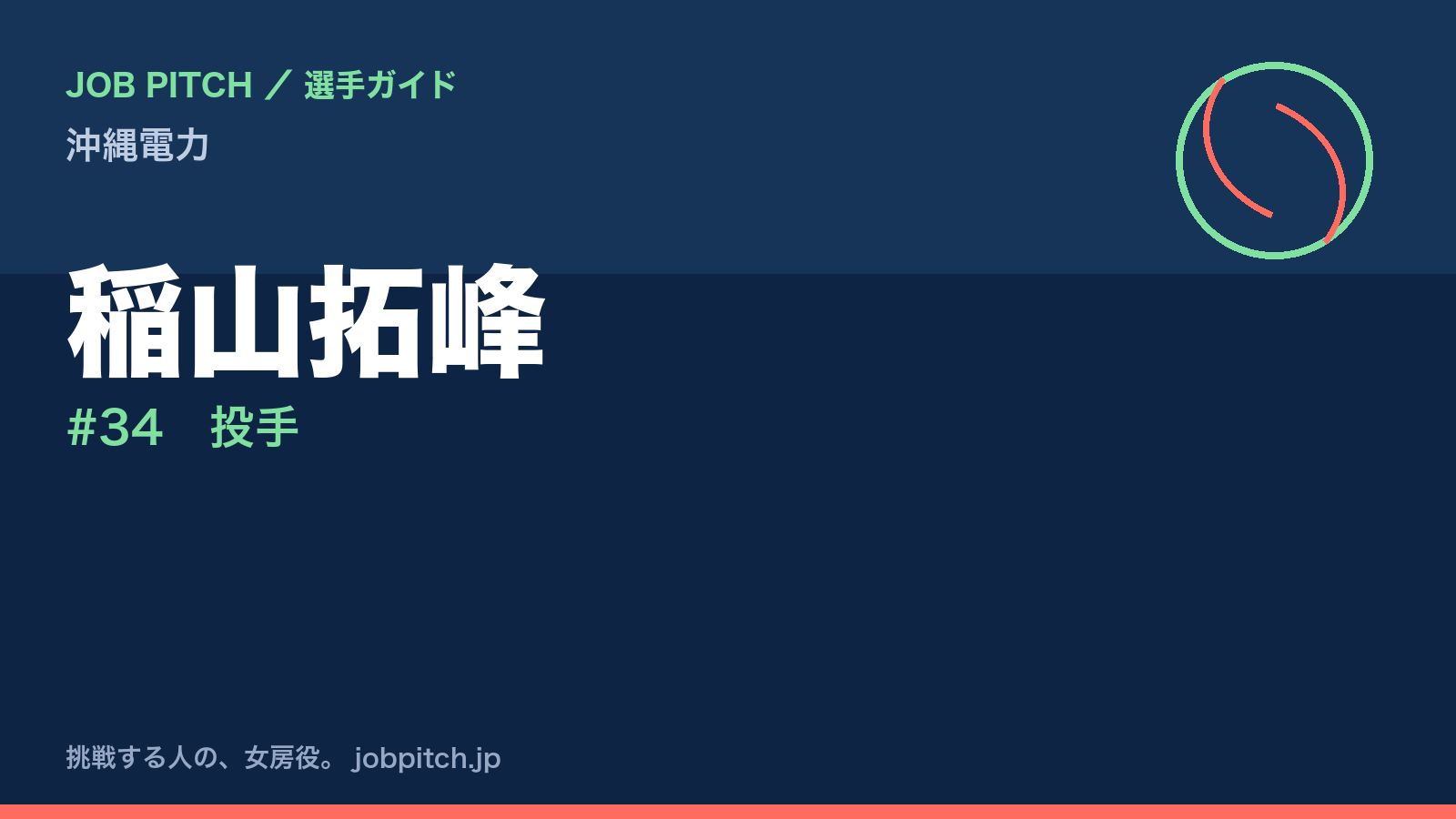 稲山拓峰(沖縄電力・投手)