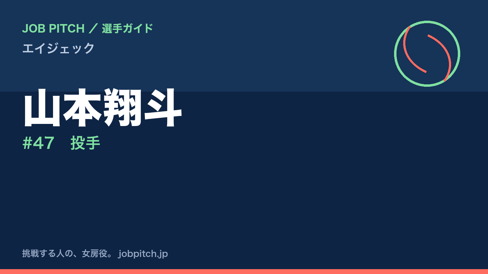 山本翔斗（エイジェック・投手）