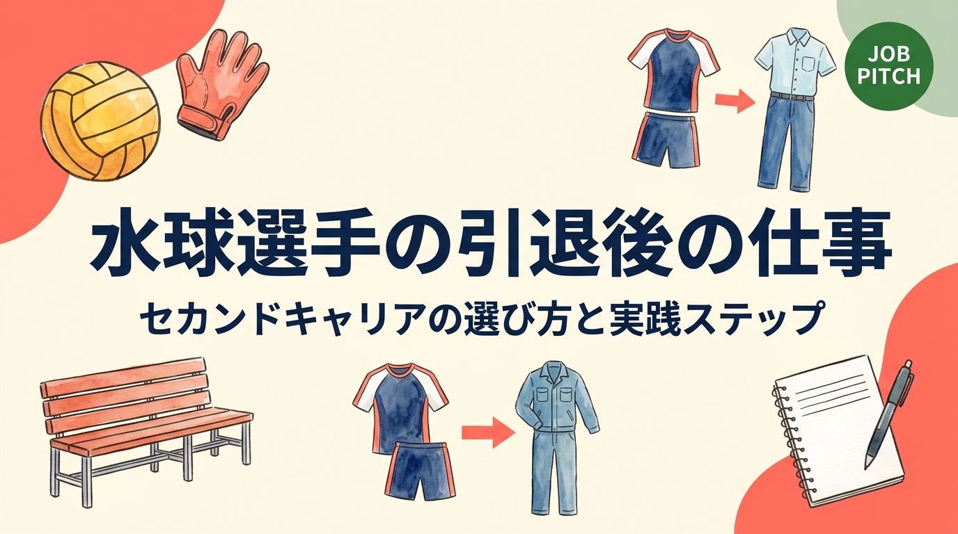 水球選手の引退後の仕事選びを徹底解説。競技で培ったスキルの言語化から、正社員・フリーランス・二刀流キャリアまで、具体的なステップで紹介します。