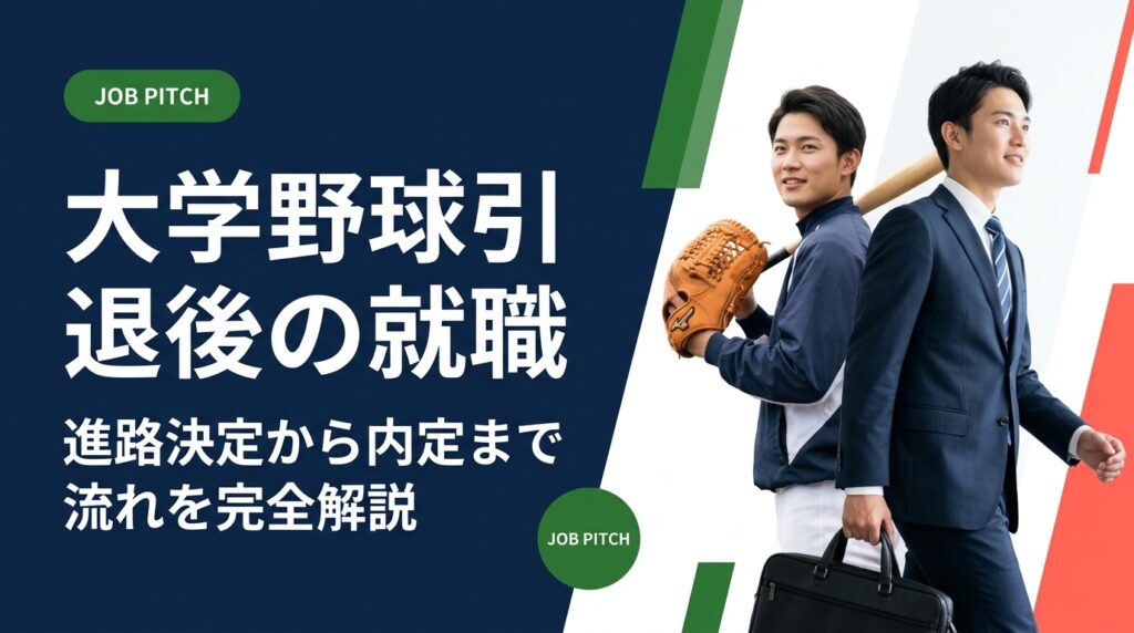大学野球を引退後、就職活動をどう進めればいいか迷っていませんか？進路の選択肢整理から書類作成・面接対策・内定まで、体育会学生が押さえるべき流れをステップごとに解説します。