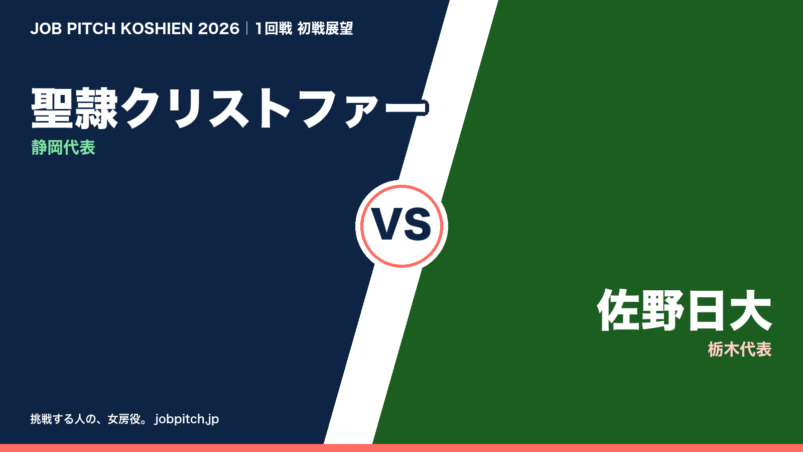 聖隷クリストファー vs 佐野日大 2026夏の甲子園1回戦 初戦展望