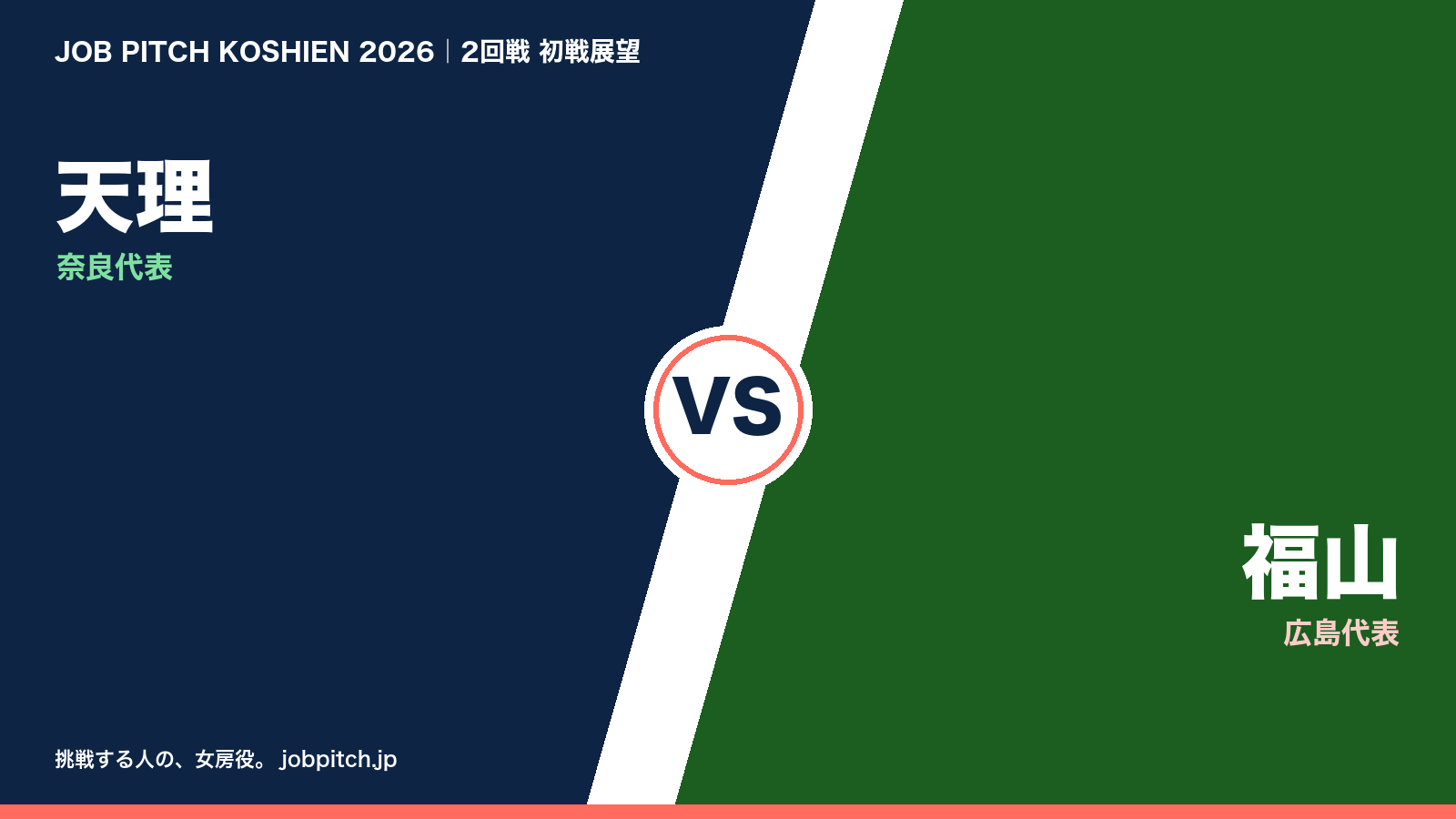 天理 vs 福山 2026夏の甲子園2回戦 初戦展望