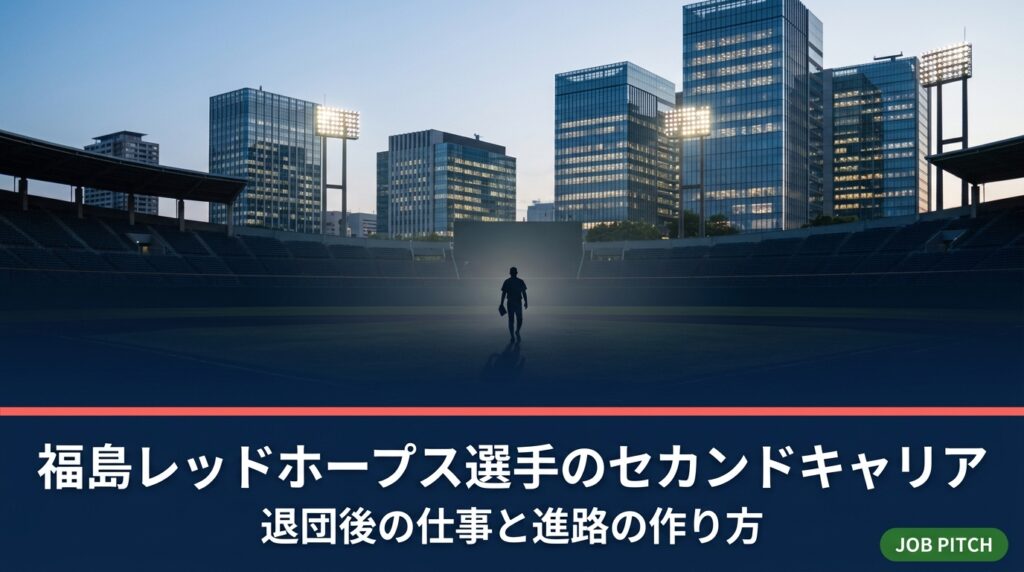 福島レッドホープスなどBCリーグ選手が退団後に選べる仕事と、セカンドキャリアの進め方を解説。年俸事情、強みの言語化、職種の目安、在籍中から動く準備、無料相談の使い方まで実務的にまとめます。