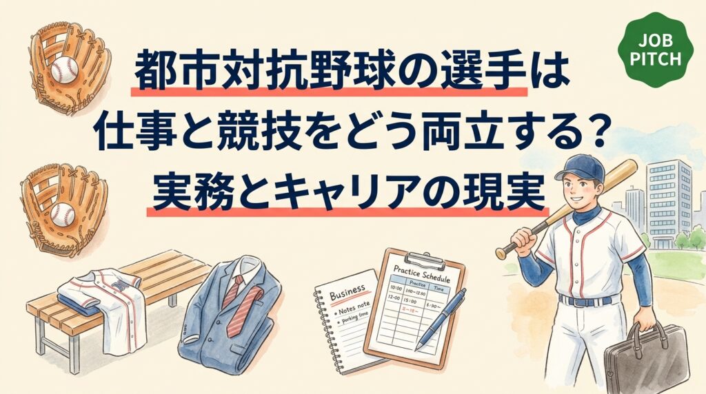 都市対抗野球を目指す企業チームの選手は、仕事と競技をどう両立しているのか。勤務形態や1日のスケジュール、業務スキルの積み上げ方、引退後を見据えた準備までを実務目線で解説します。