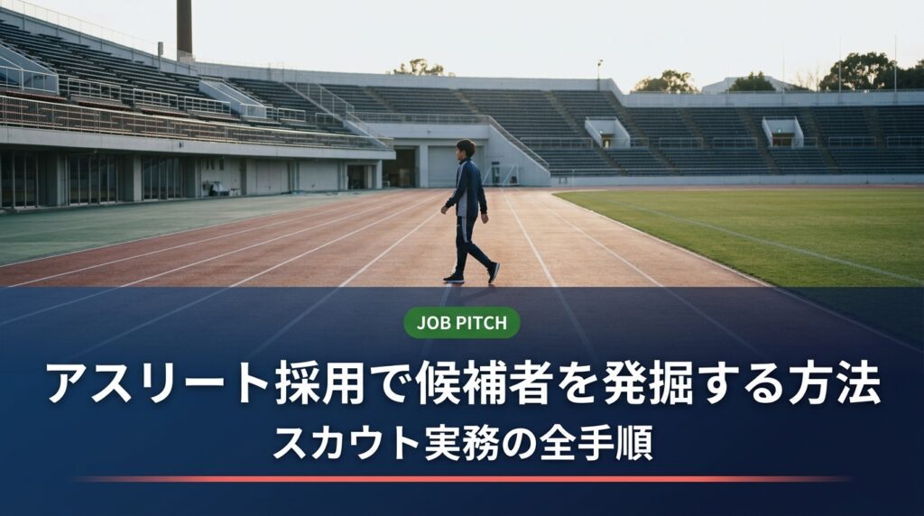 スポーツ経験者を採用したい企業向けに、アスリート採用の候補者発掘ルートとスカウト方法を実務目線で解説。大学体育会・独立リーグ・引退予定者への接点づくり、スカウト文面、選考設計、定着までの手順をまとめました。