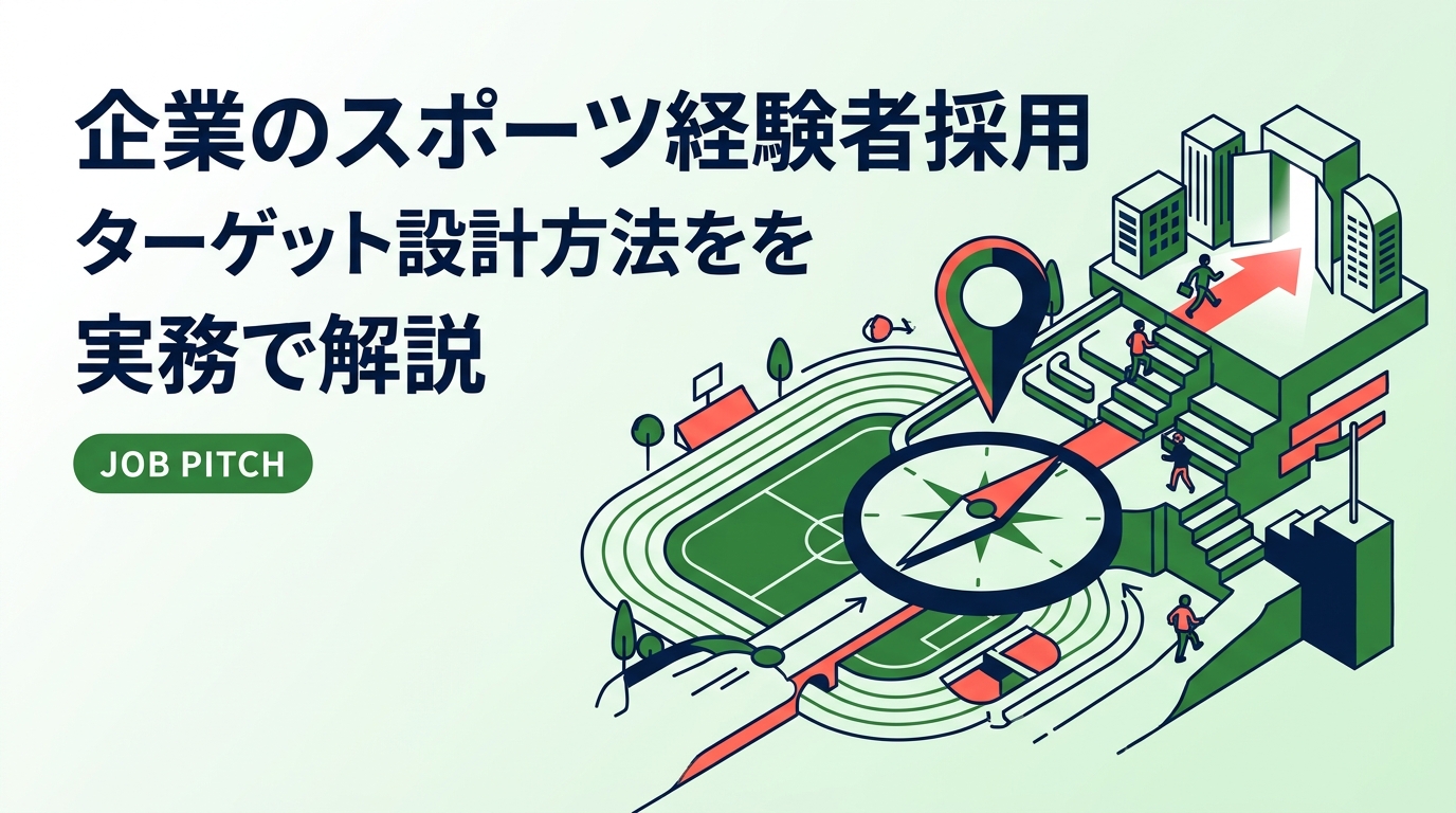 アスリート採用を成功させる鍵は「ターゲット設計」です。競技レベルより適性で見る要件定義、競技種目・卒業時期別の母集団設計、評価基準と受け入れ体制まで、中小・ベンチャー企業の採用担当者向けに実務手順で解説します。