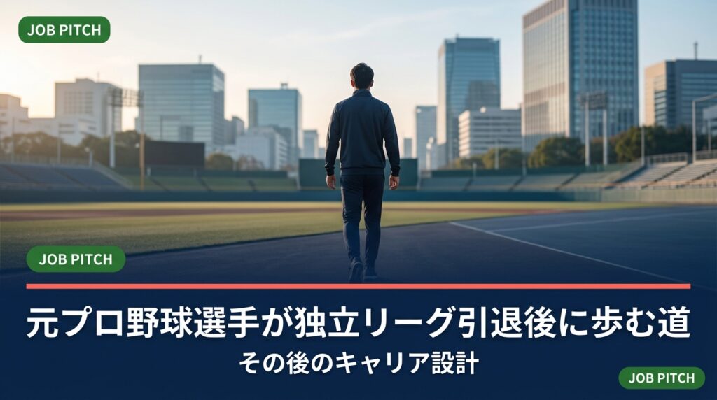 NPBから独立リーグへ進み引退を迎える20〜30代へ。元プロ野球選手の引退後の進路の実像、年収の目安、就職・独立の選び方、引退1年前からの準備手順を、元独立リーグ選手の視点で具体的に解説します。